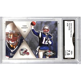 2002 Fleer Box Score Tom Brady Gma 7.5