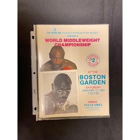 (2) 1981 Marvin Hagler Items Program/photo