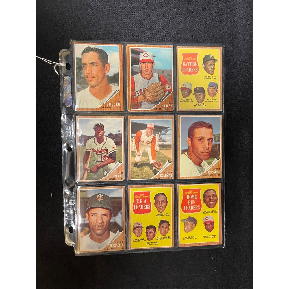 (10) 1962 Topps Baseball Cards With Stars/hof (1 of 2)