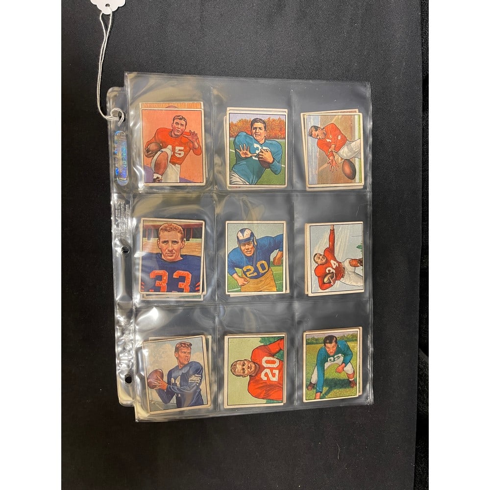 (22) 1950 Bowman Football Cards Mixed Grade: (22) 1950 Bowman Football Cards Mixed Grade