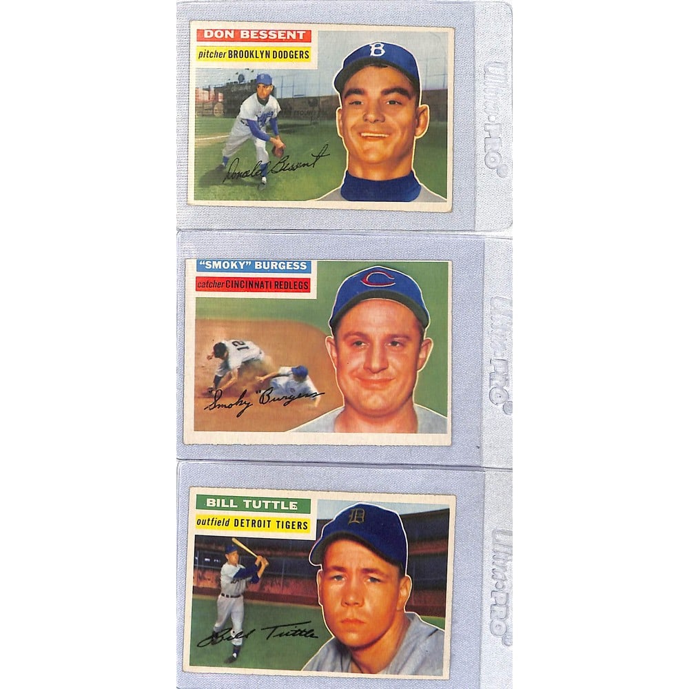 (3) 1956 Topps Baseball Higher Grade Cards (1 of 2)