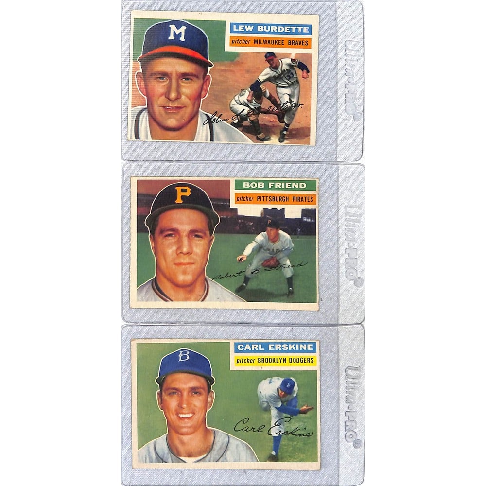 (3) 1956 Topps Baseball Higher Grade Cards (1 of 2)