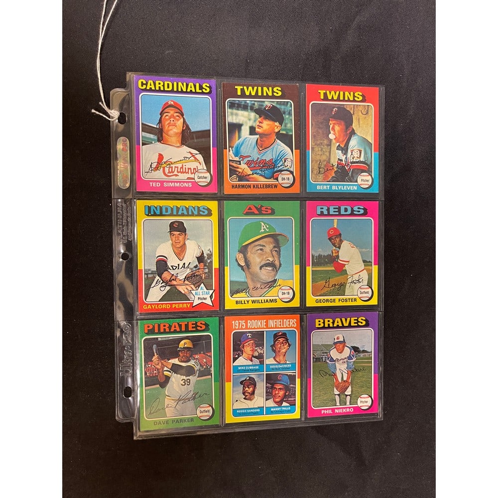 (9) 1975 Topps Baseball Cards With Stars/hof Ex (1 of 2)