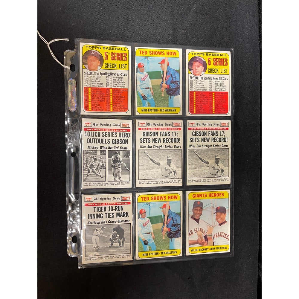 (9) 1969 Topps Baseball Stars/hof (1 of 2)