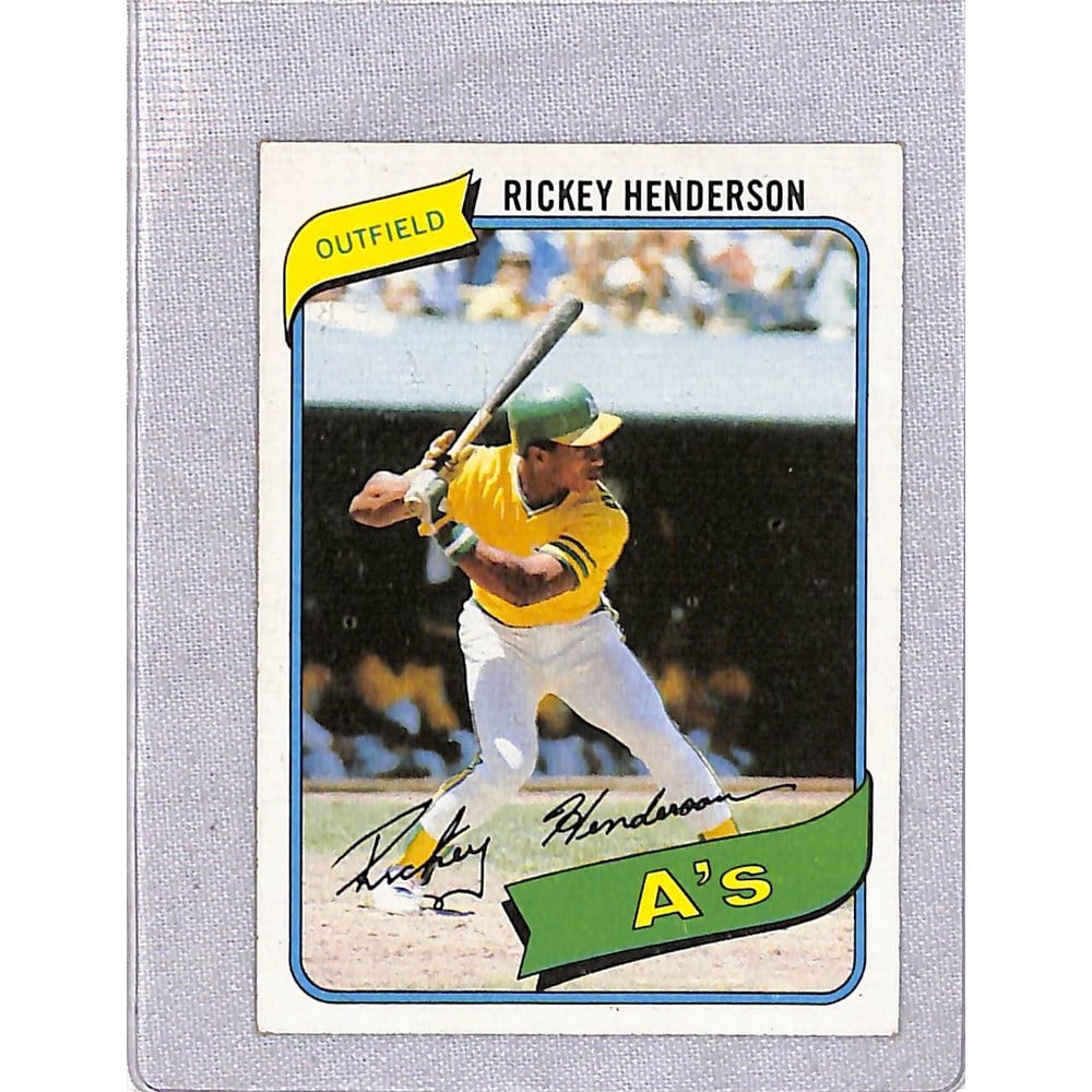 1980 Topps Rickey Henderson Rookie Nice Shape (1 of 2)