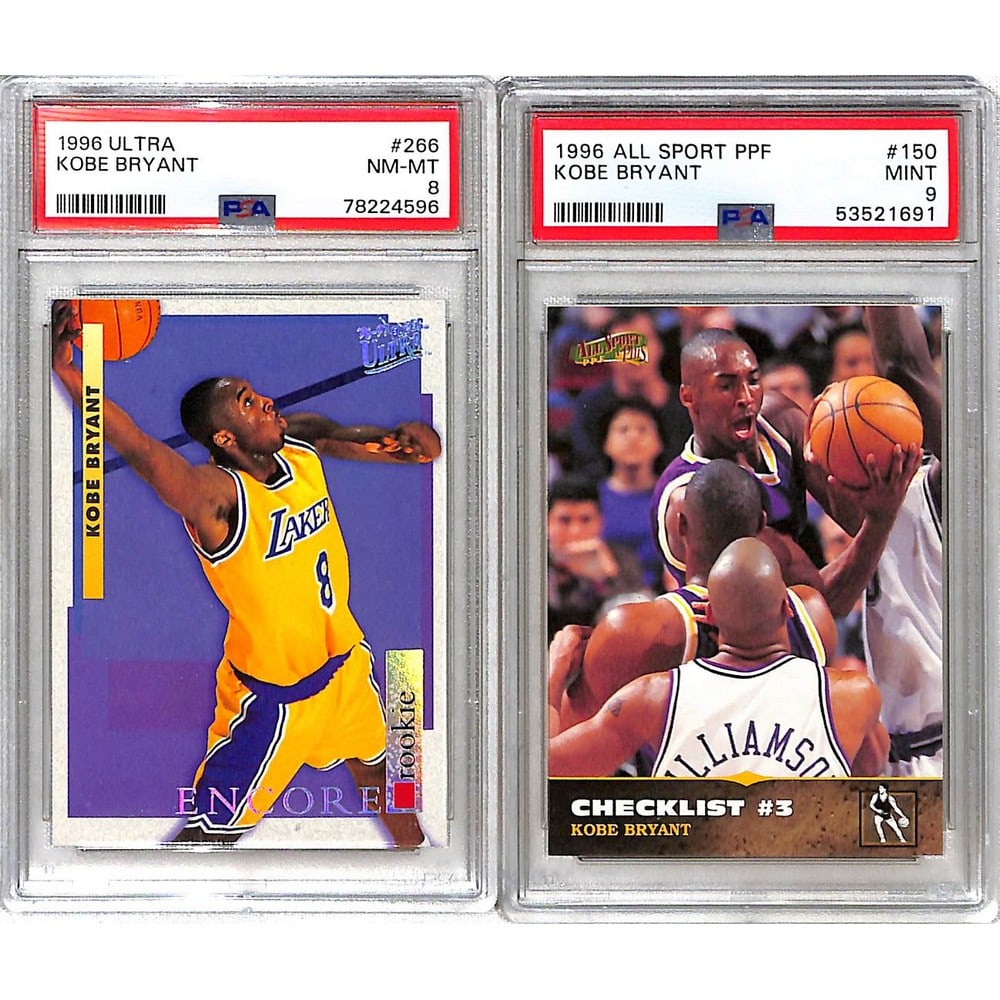 (2) 1996 Psa Graded Kobe Bryant Rookie Cards (1 of 2)