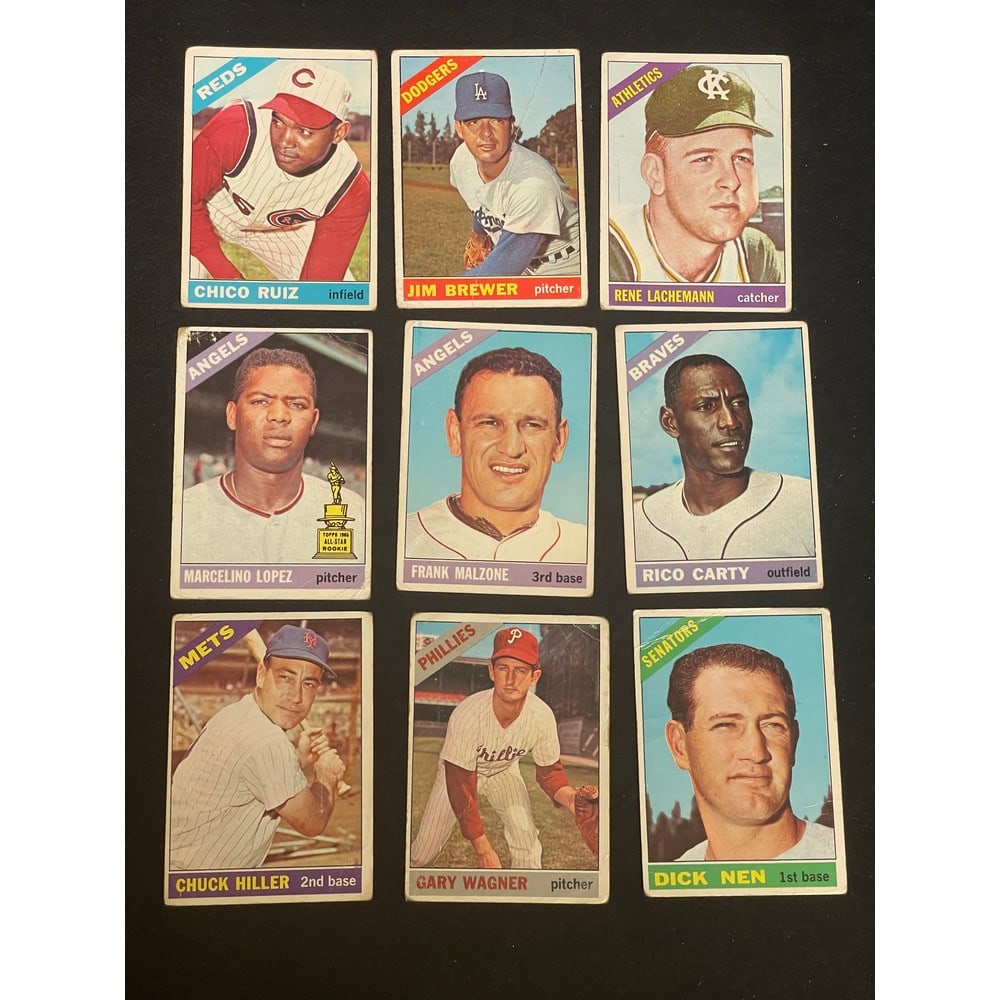 (159) Different 1966 Topps Baseball Cards (1 of 3)
