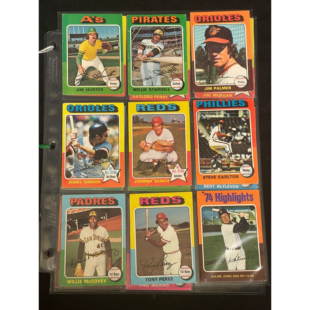 (17) 1975 Topps Baseball Stars/hof (1 of 2)