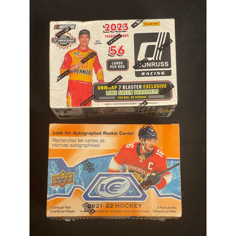(2) Factory Sealed Blaster Boxes Racing/hockey (1 of 1)