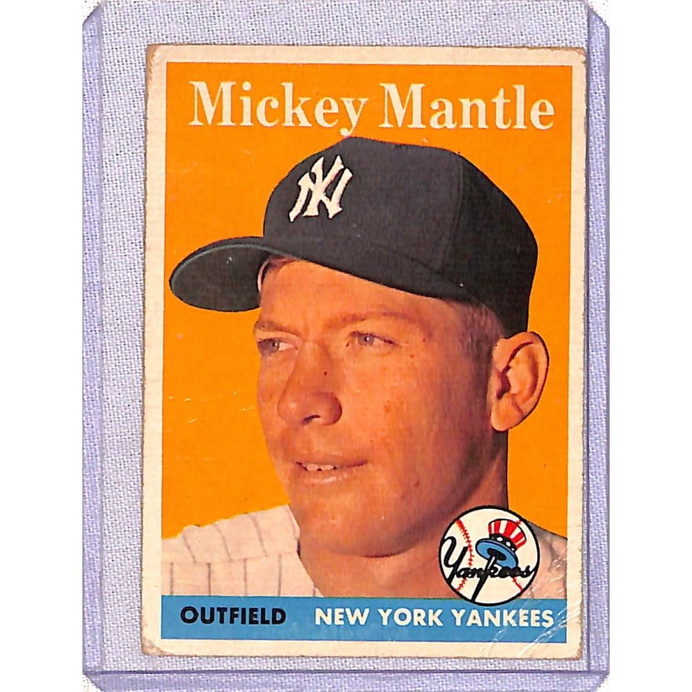Low Grade 1958 Topps Mickey Mantle (1 of 2)