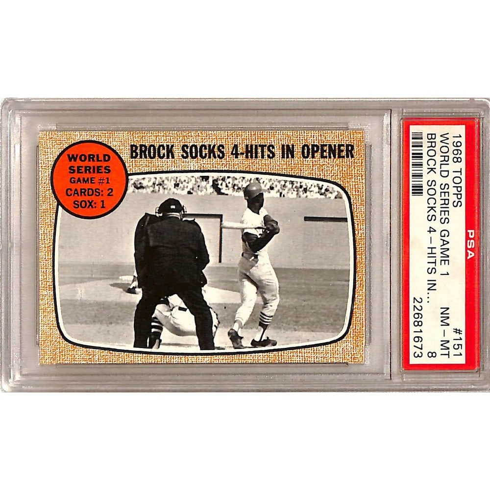 1968 Topps Lou Brock World Series Psa 8 (1 of 2)