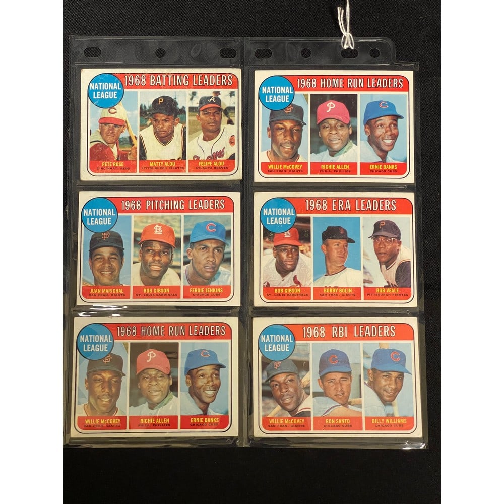 (6) 1969 Topps Baseball Leader Cards (1 of 2)