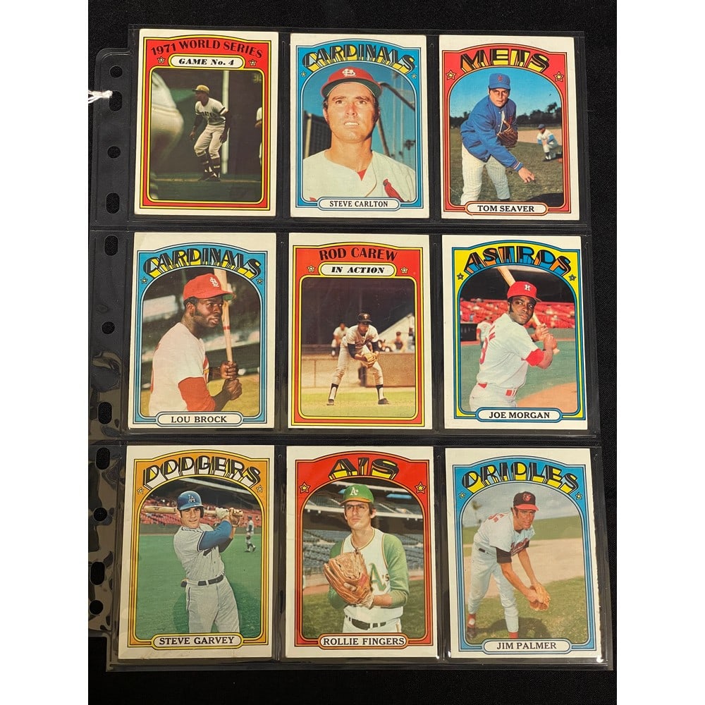 (9) 1972 Topps Baseball Stars/hof (1 of 2)