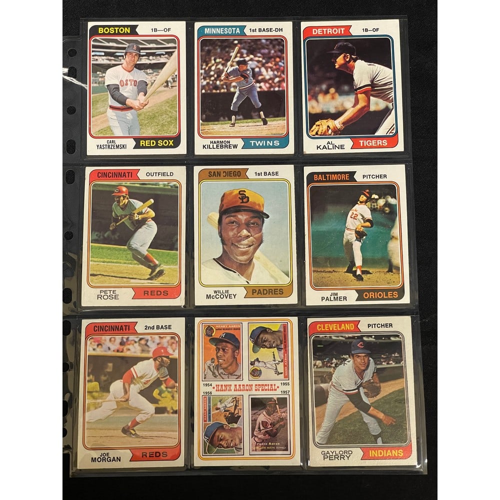 (9) 1974 Topps Baseball Stars/hof (1 of 2)