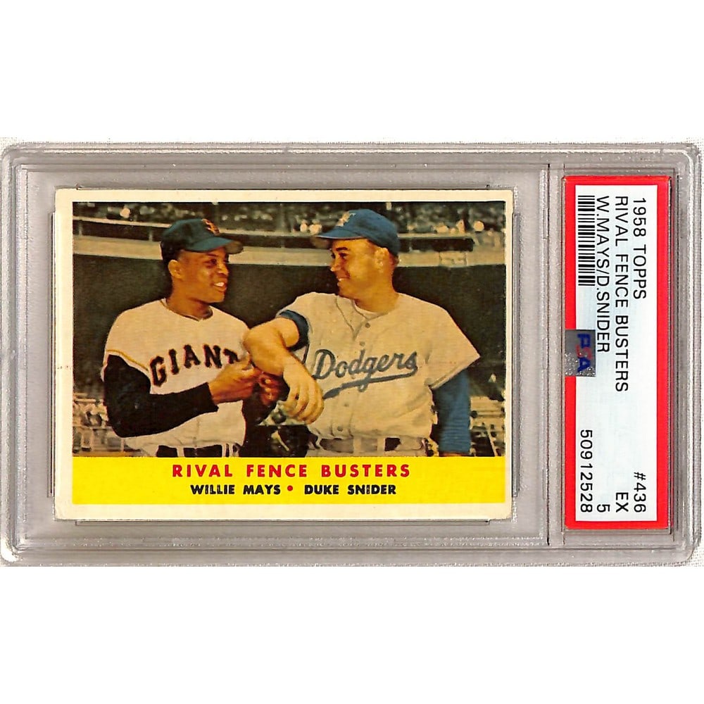 1958 Topps Mays/snider Psa 5 (1 of 2)