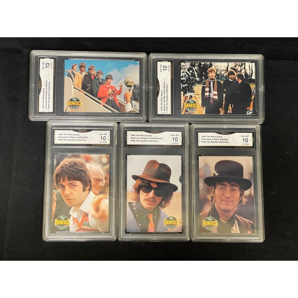 (5) 1993 The Beatles Gma Graded Cards: (5) 1993 The Beatles Gma Graded Cards