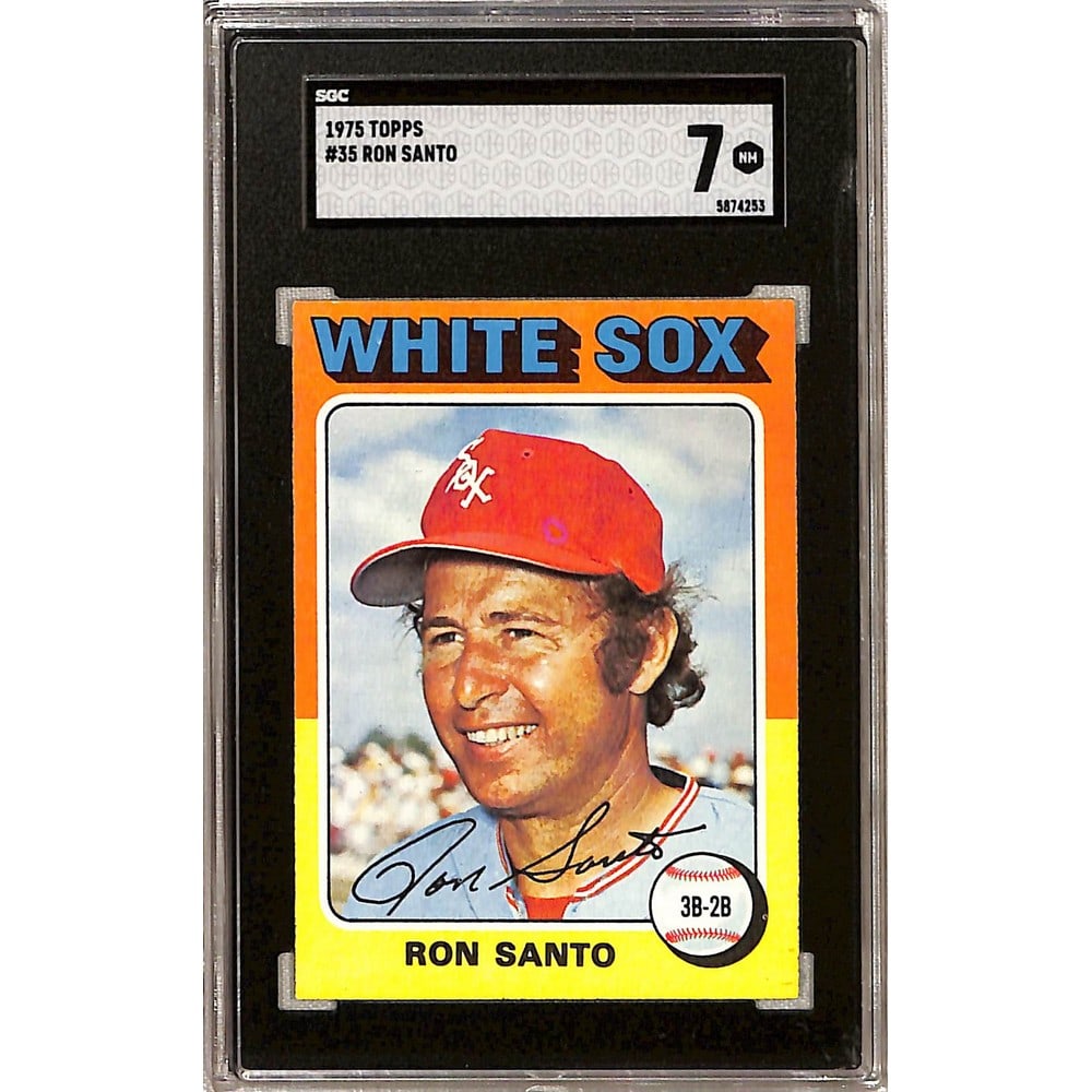 1975 Topps Ron Santo Sgc 7: 1975 Topps Ron Santo Sgc 7
