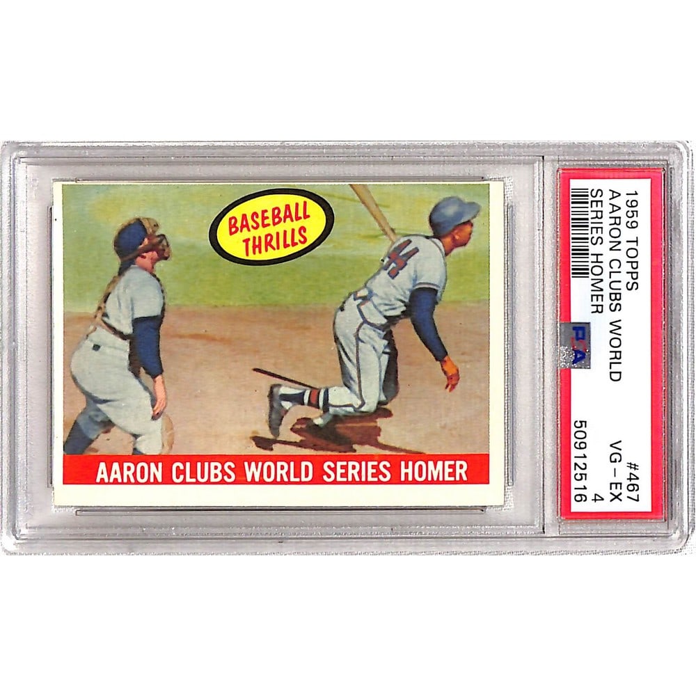 1959 Topps Hank Aaron Baseball Thrills Psa 4 (1 of 2)