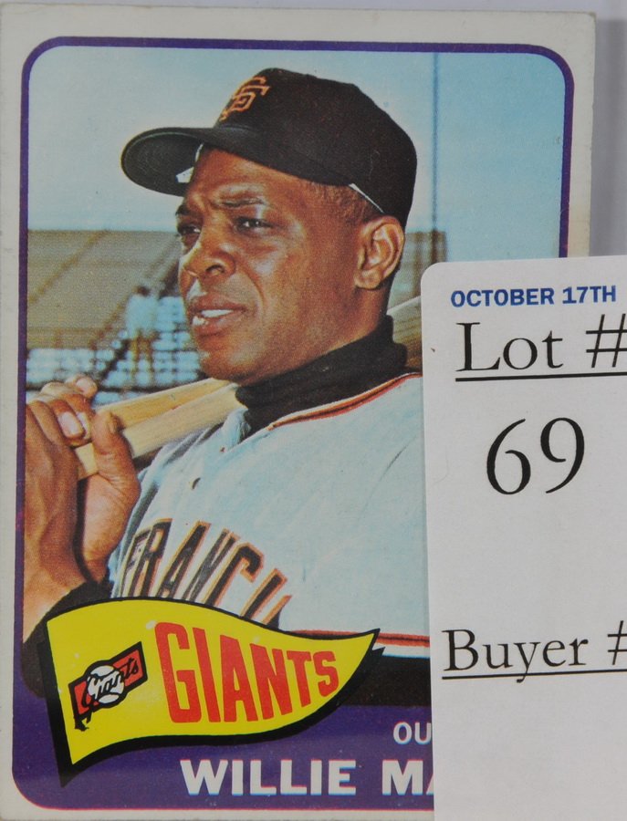 1965 Topps Willie Mays Card: 1965 Topps Willie Mays Card