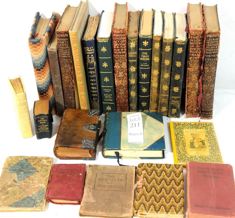 Collection of mini books and early books including: Collection of mini books and early books including Kate Greenaway, Dumas, Charles Roberts and more