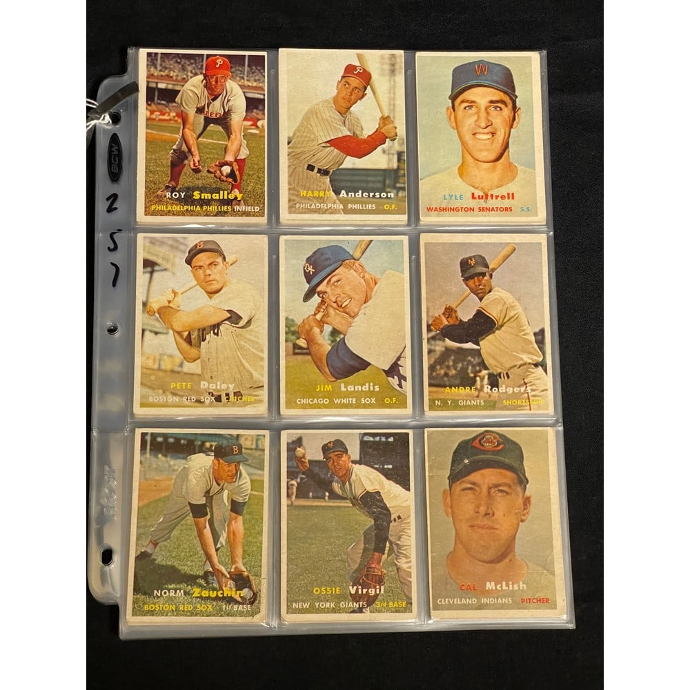(97) 1957 Topps Baseball Estate Cards: (97) 1957 Topps Baseball Estate Cards