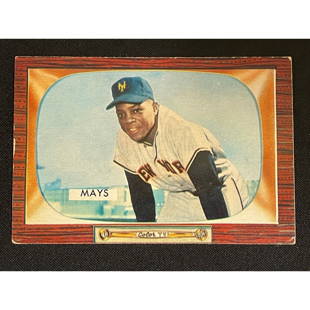 1955 Bowman Willie Mays Crease Free Nice Shape (1 of 2)