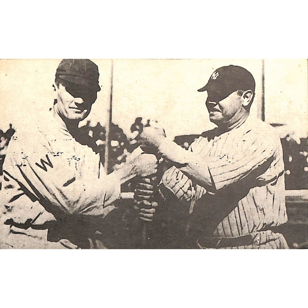 Vintage Babe Ruth/walter Johnson Postcard (1 of 2)