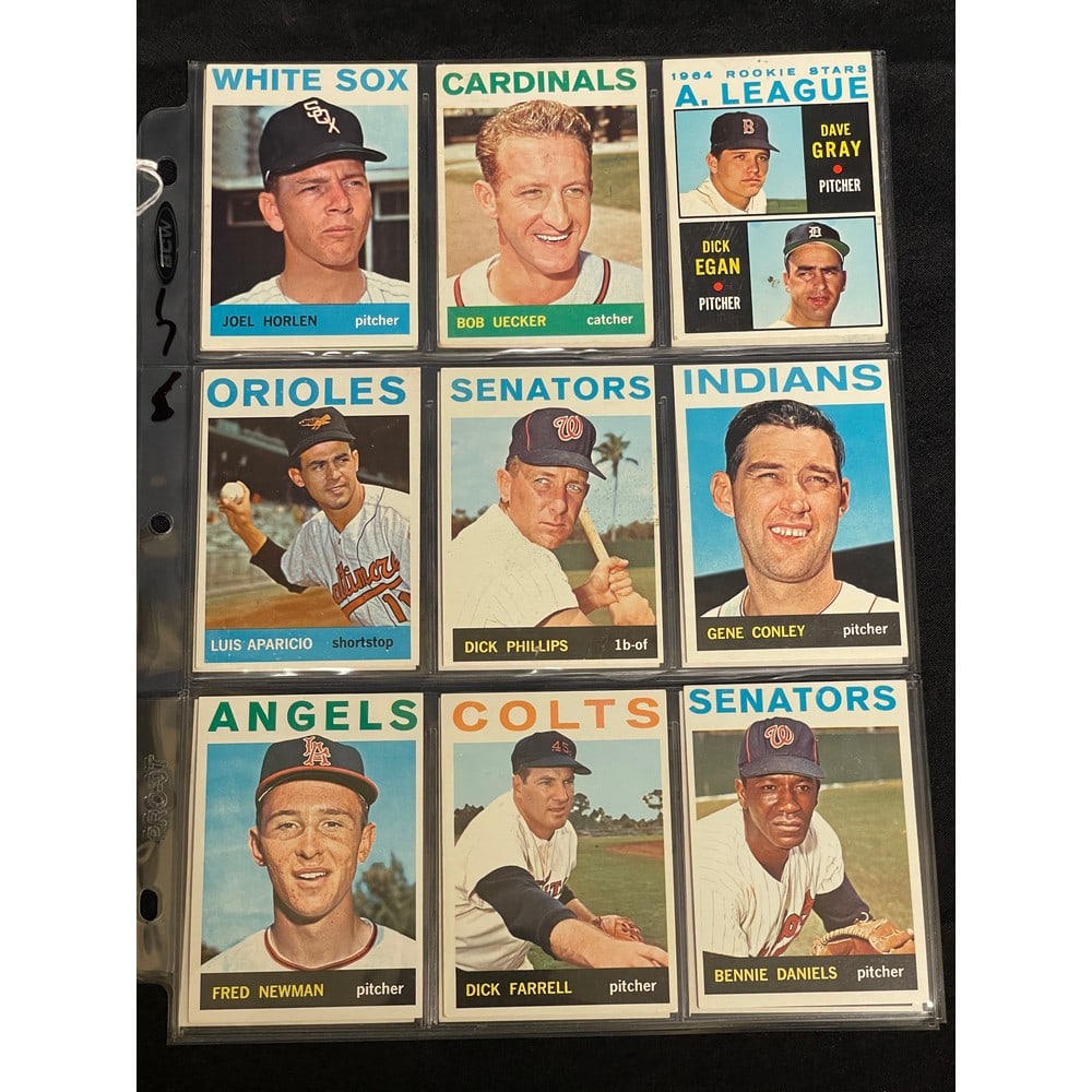 (18) Crease Free 1964 Topps Baseball Hi Numbers: (18) Crease Free 1964 Topps Baseball Hi Numbers
