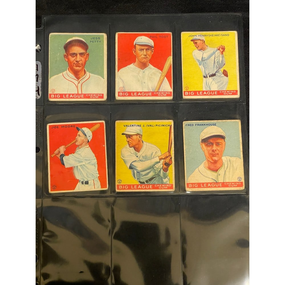 (6) 1933 Goudey Baseball Cards (1 of 2)
