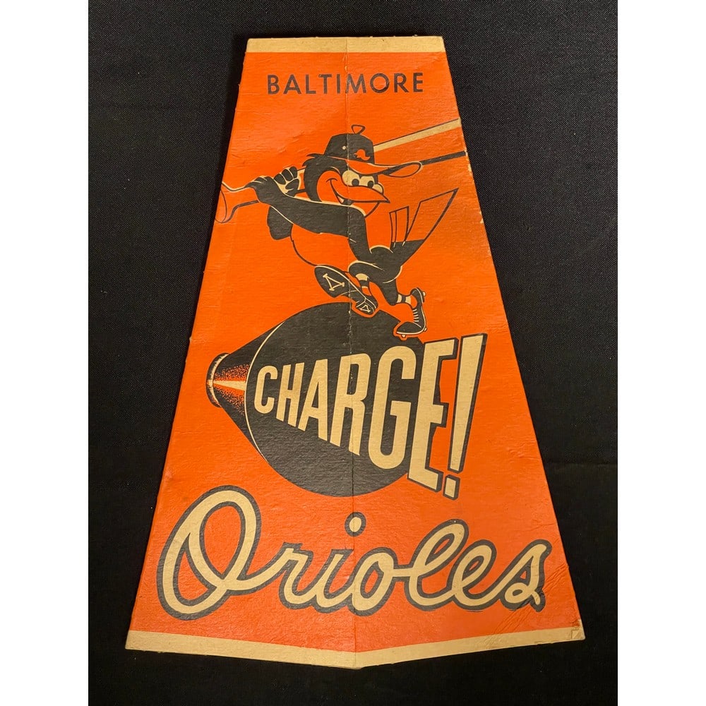 1960's Baltimore Orioles Souvenir Bull Horn (1 of 2)