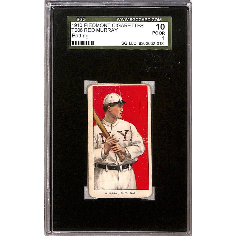 1910 T206 Ted Murray Piedmont Sgc 1: 1910 T206 Ted Murray Piedmont Sgc 1