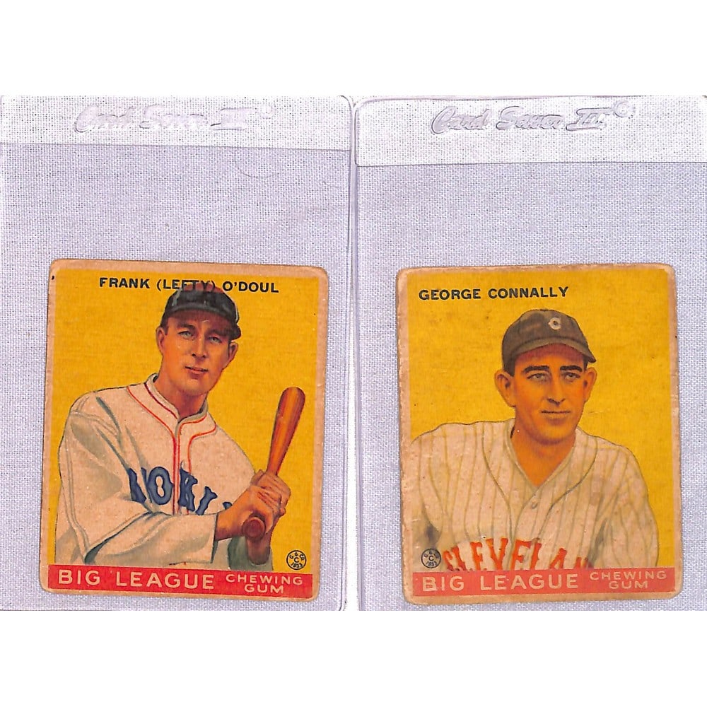 (2) Lower Grade 1933 Goudey Baseball Cards (1 of 2)