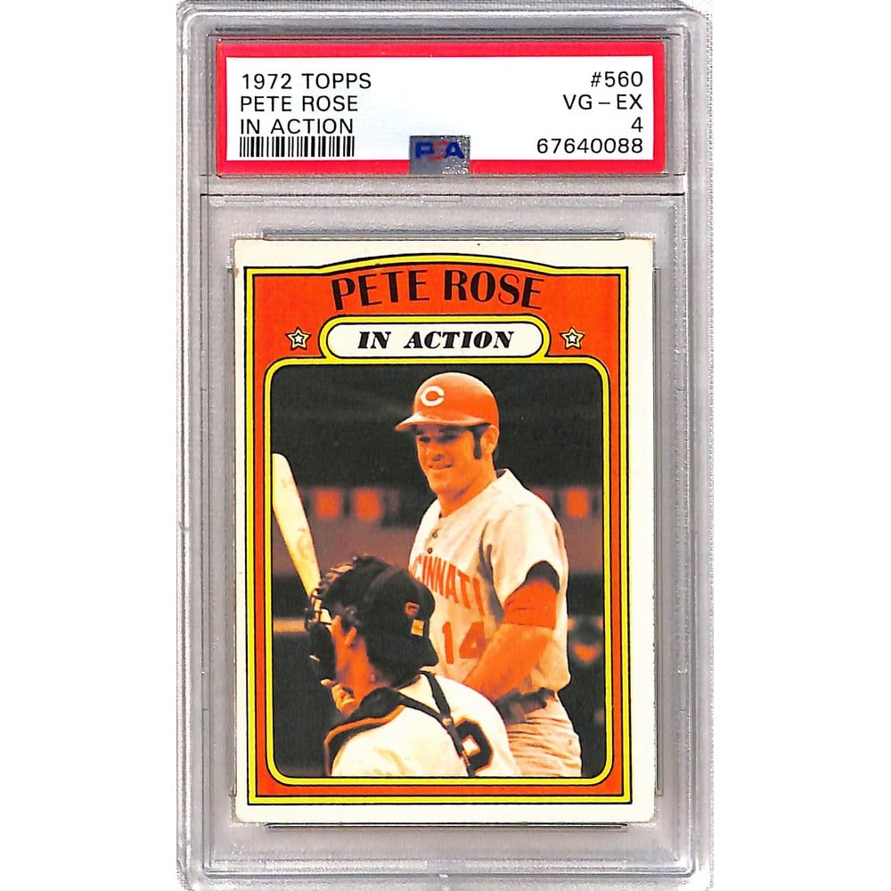 1972 Topps Pete Rose In Action Psa 4 (1 of 2)