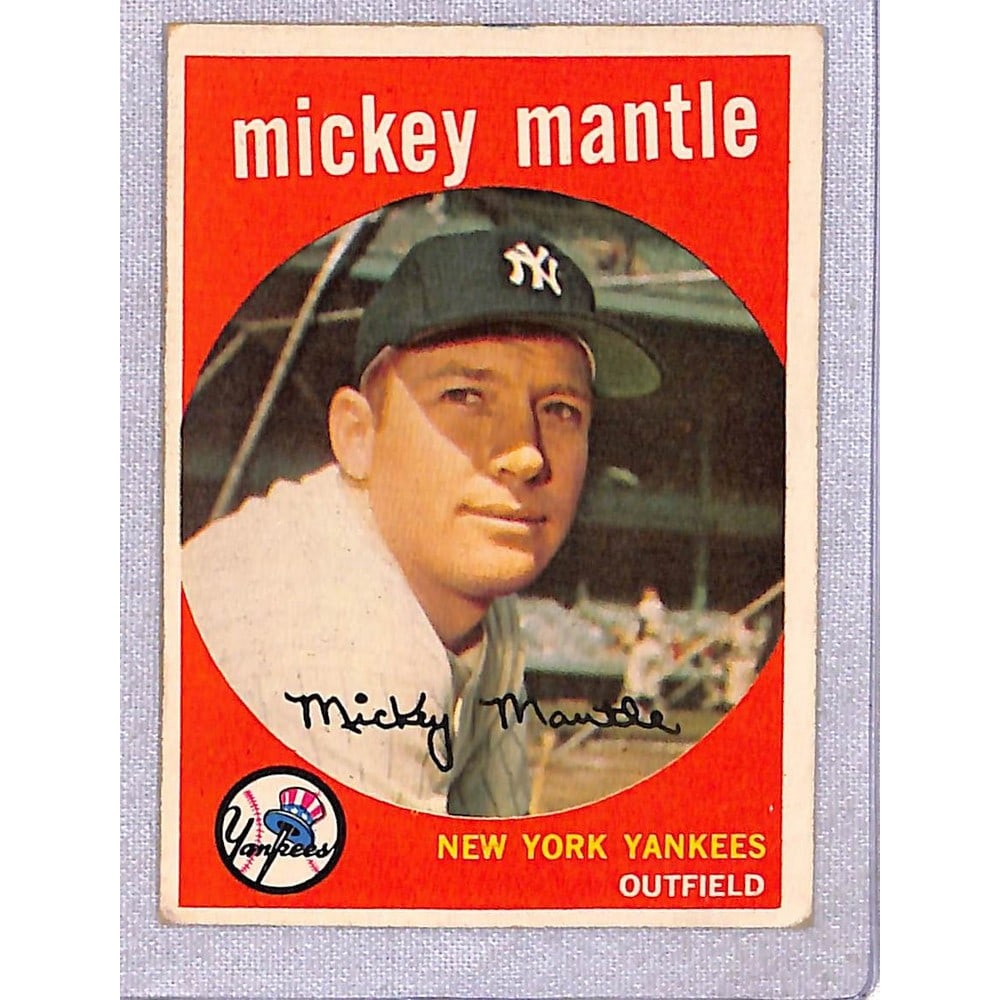 1959 Topps Mickey Mantle Vg/ex+ Crease Free (1 of 2)