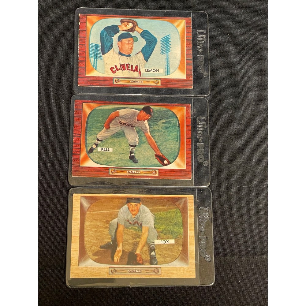 (3) 1955 Bowman Baseball Stars Nice Shape (1 of 2)