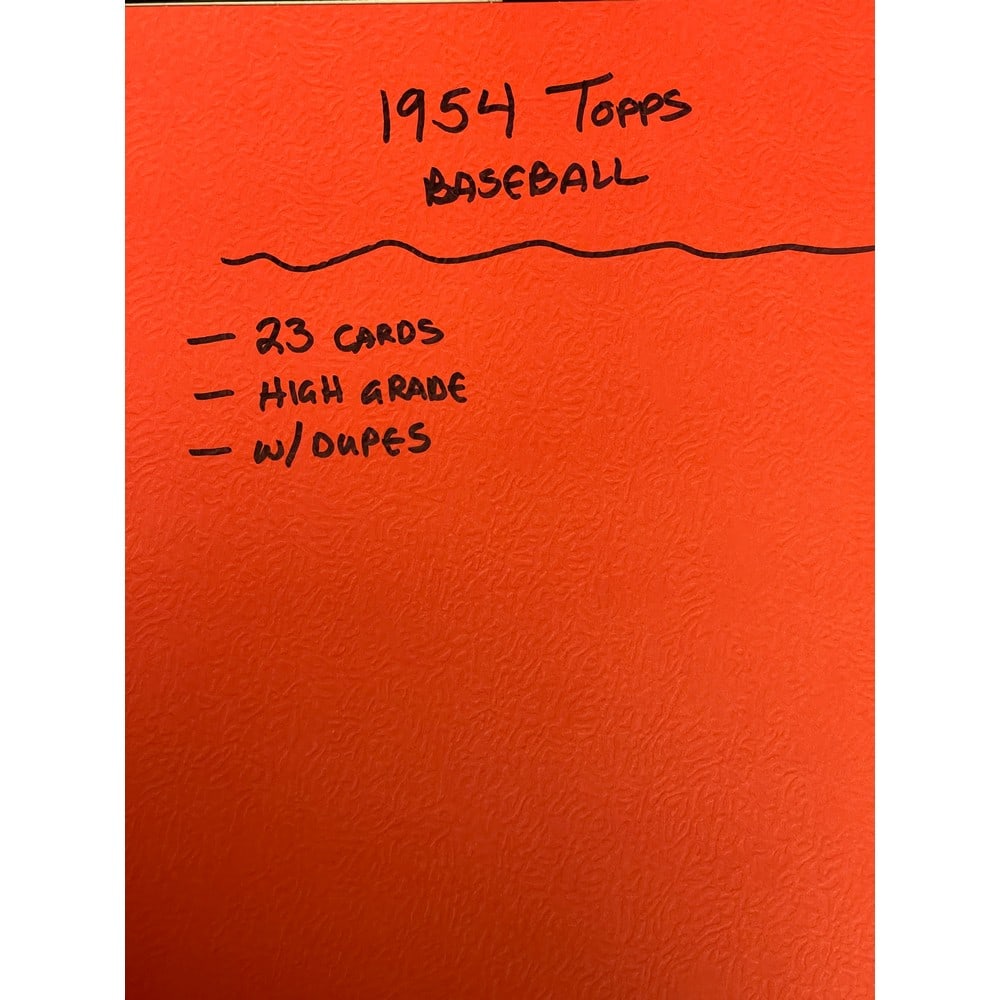 (23) 1954 Topps Baseball Cards High Grade (1 of 4)