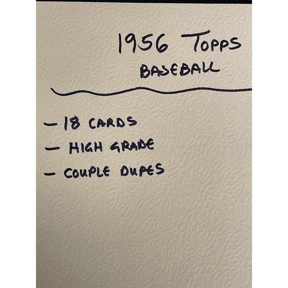 (18) 1956 Topps Baseball Cards High Grade (1 of 3)
