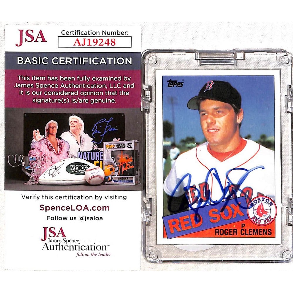 1985 Topps Roger Clemens Rc Signed Holder Jsa Coa (1 of 2)