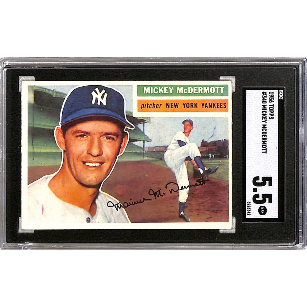 1956 Topps Mickey Mcdermott #340 Sgc 5.5: Last Card In Set
