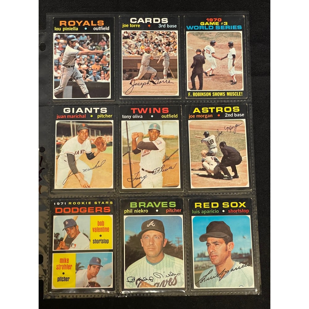 (9) 1971 Topps Baseball Crease Free Stars (1 of 2)
