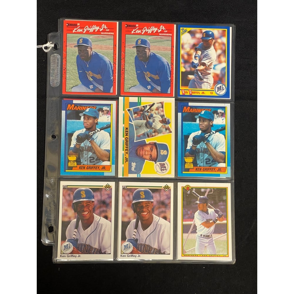(18) 1990 Ken Griffey Jr. 2nd Year Cards: (18) 1990 Ken Griffey Jr. 2nd Year Cards