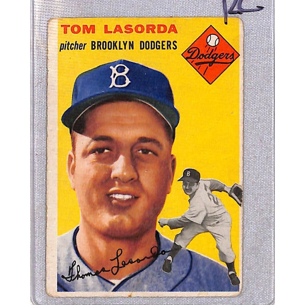 1954 Topps Tom Lasorda Rookie Good-vg: 1954 Topps Tom Lasorda Rookie Good-vg