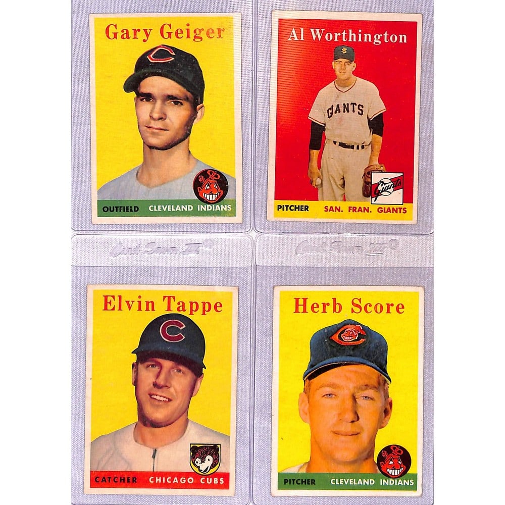 (4) High Grade 1958 Topps Baseball Cards (1 of 2)