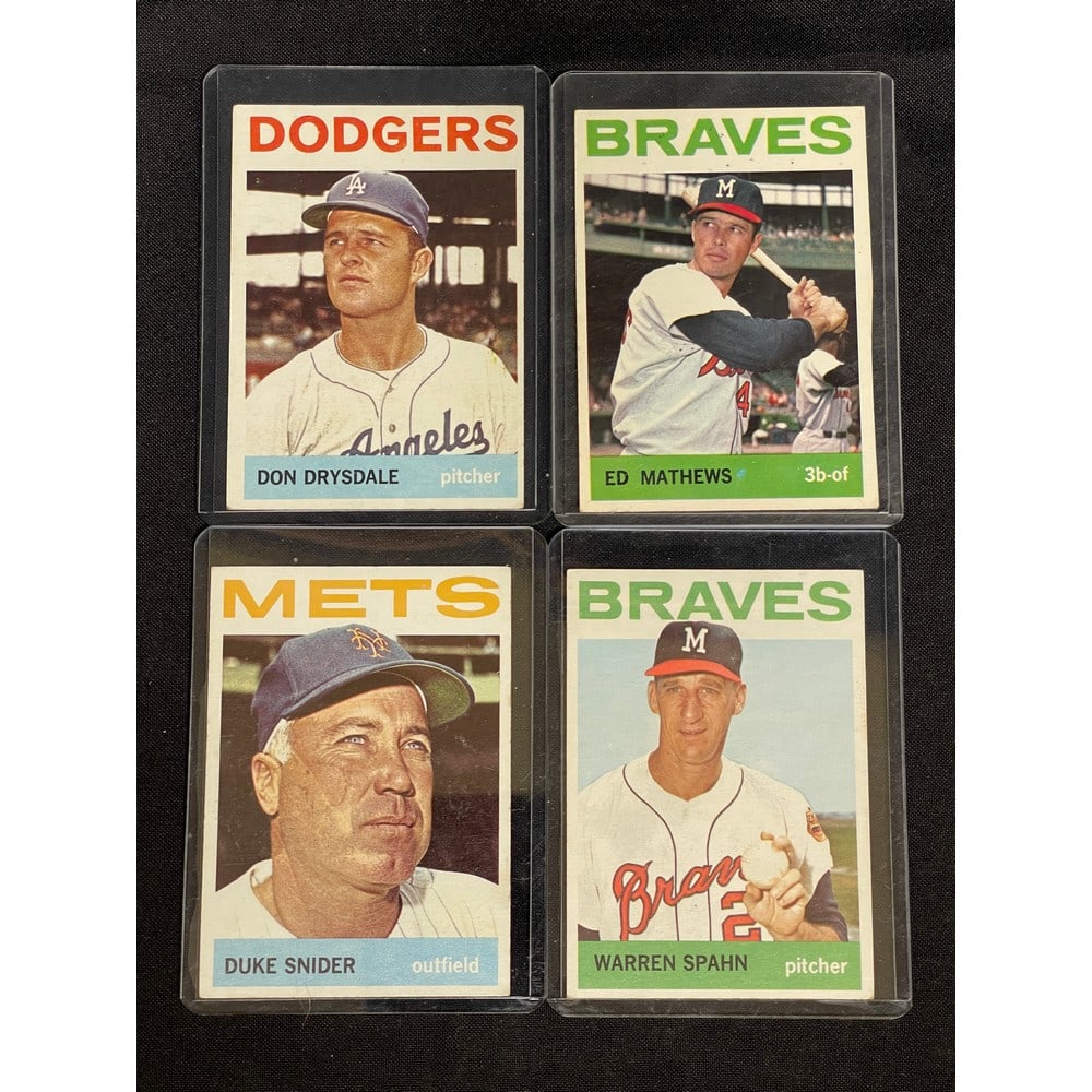 (4)1964 Topps Baseball Stars/hof (1 of 2)