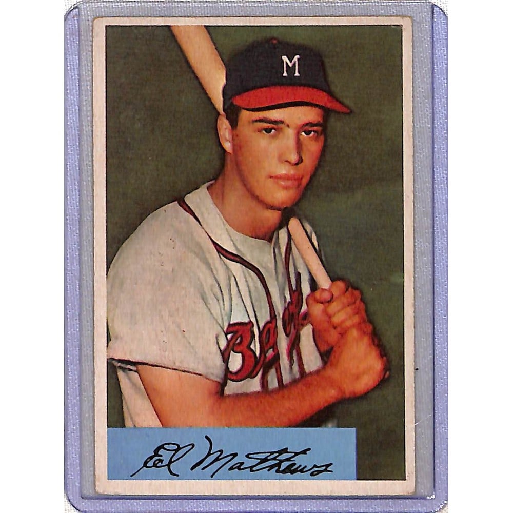1954 Bowman Eddie Mathews Mid Grade (1 of 2)