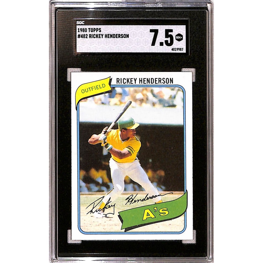 1980 Topps Rickey Henderson Rookie Sgc 7.5 (1 of 2)