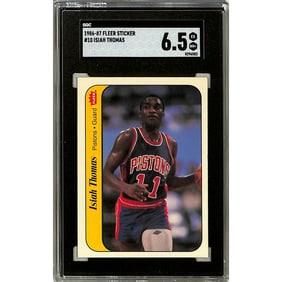 1986 Fleer Sticker Isiah Thomas Sgc 6.5