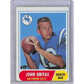 1968 Topps Johnny Unitas Crease Free