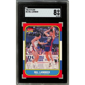 1986 Fleer Bill Laimbeer Sgc 8