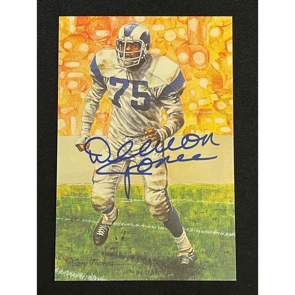 Deacon Jones Signed Goal Line Art Card Jsa Coa (1 of 3)